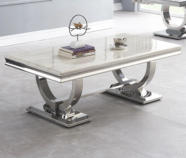 Silver Marble top coffee table