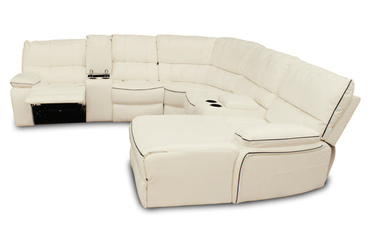 CREAM CORNER RECLINER COUCH