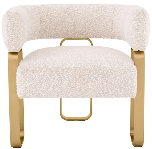 Gold white dining chair occasional