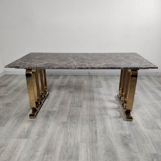 Gold 6 seater marble table