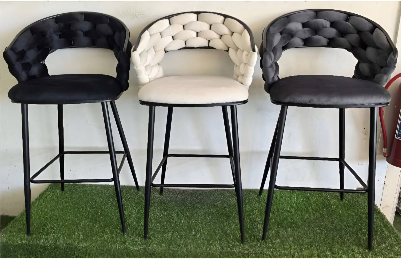 Black frame bar chairs