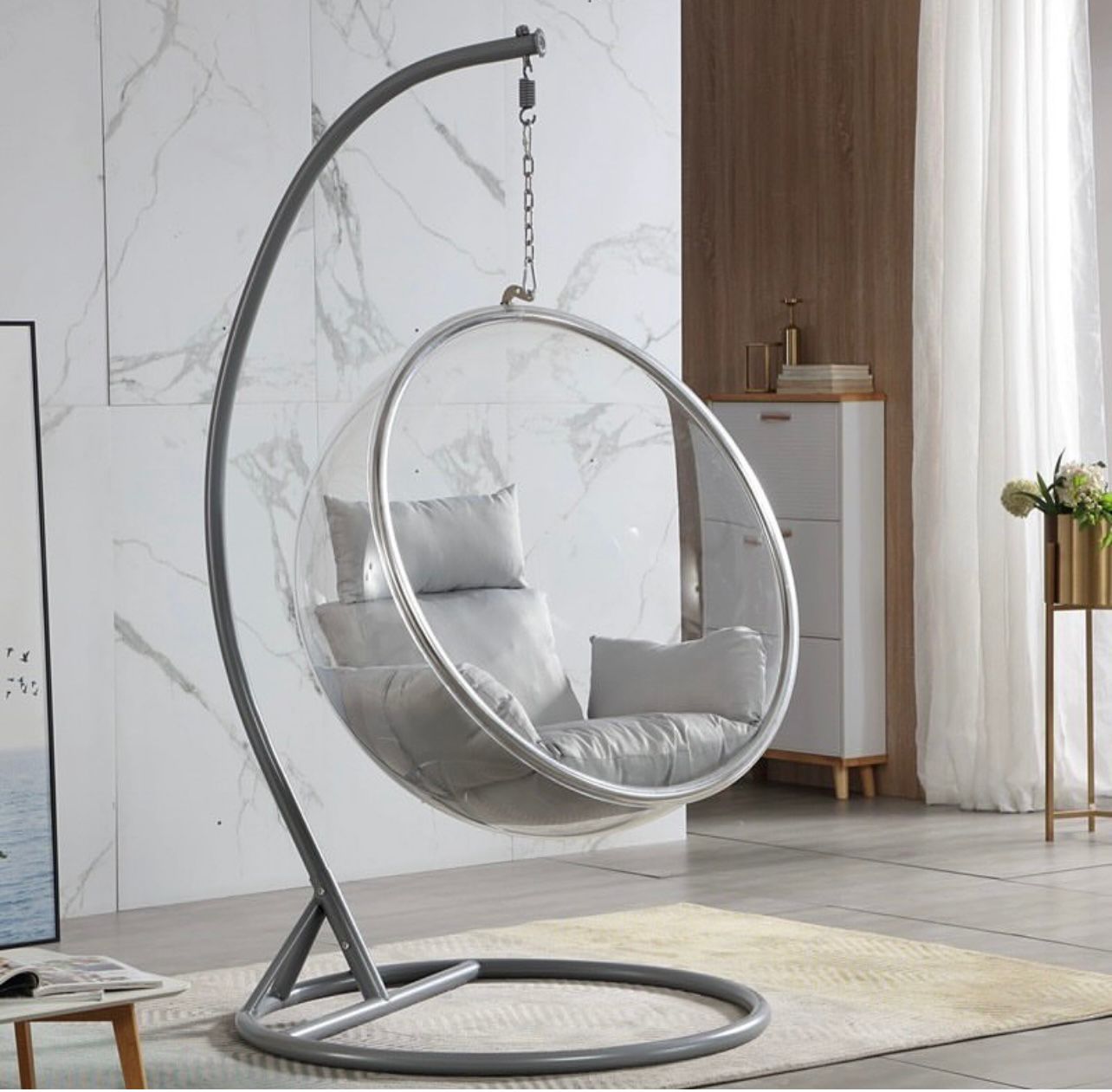 Hanging bubble swing