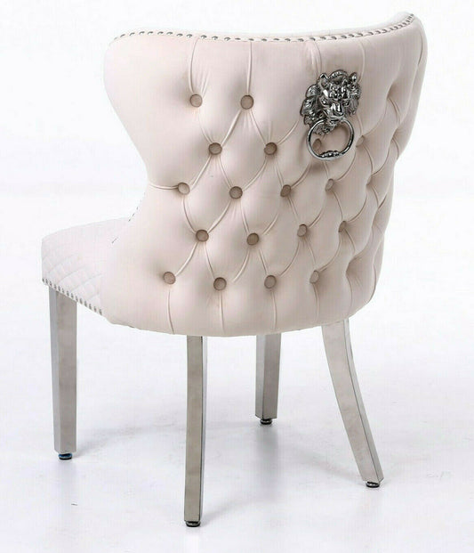Cream white dining chair