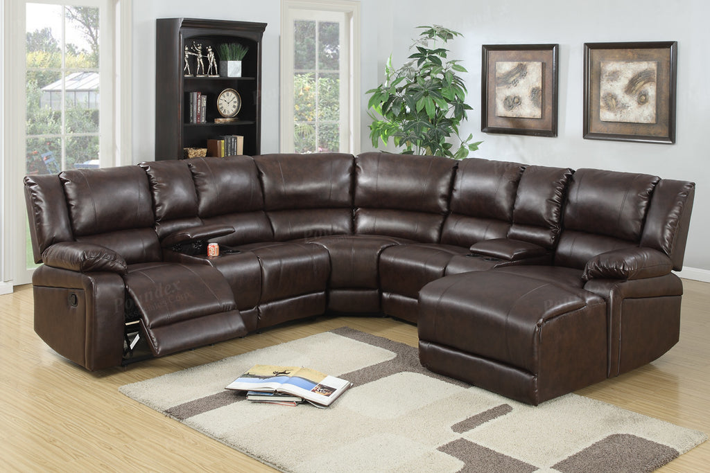 BROWN CORNER RECLINER COUCH