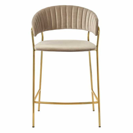 Beige and gold bar chairs