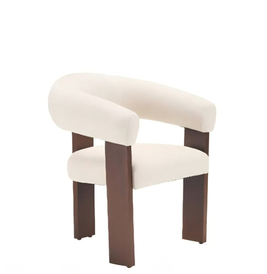 beige and brown dining chair