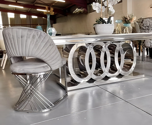 8 seater silver dining set rings dining table