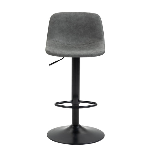 Black frame leather bar chair