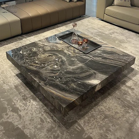 Marble coffee table square