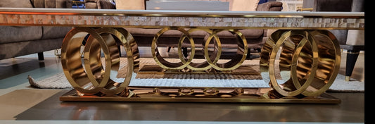 audi ring marble gold tv stand