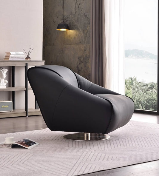 Leather swivel chair