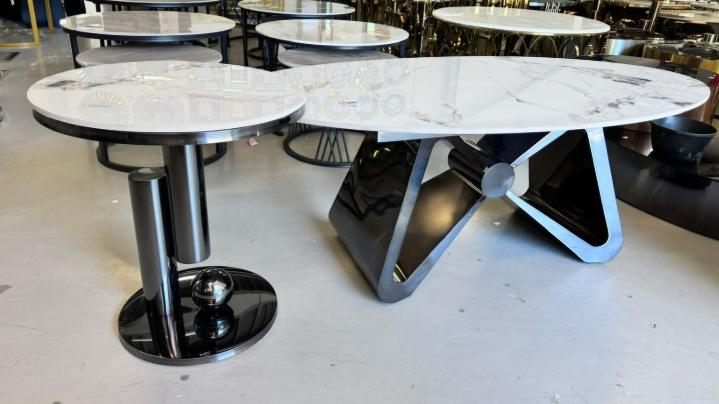 Black marble coffee table