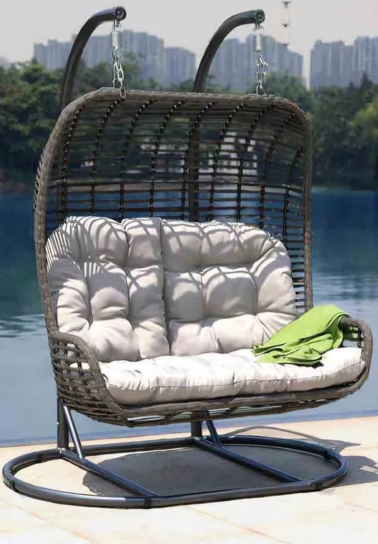Outdoor patio swing rattan 2 seater