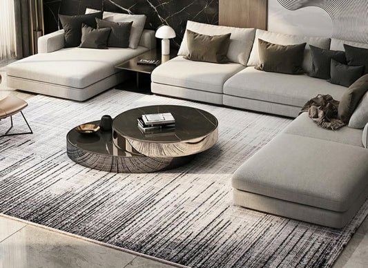 Swivel designer coffee table black and gold