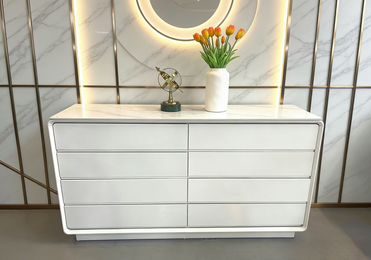 White dresser 8 drawer