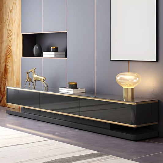 Black and gold tv plasma stand