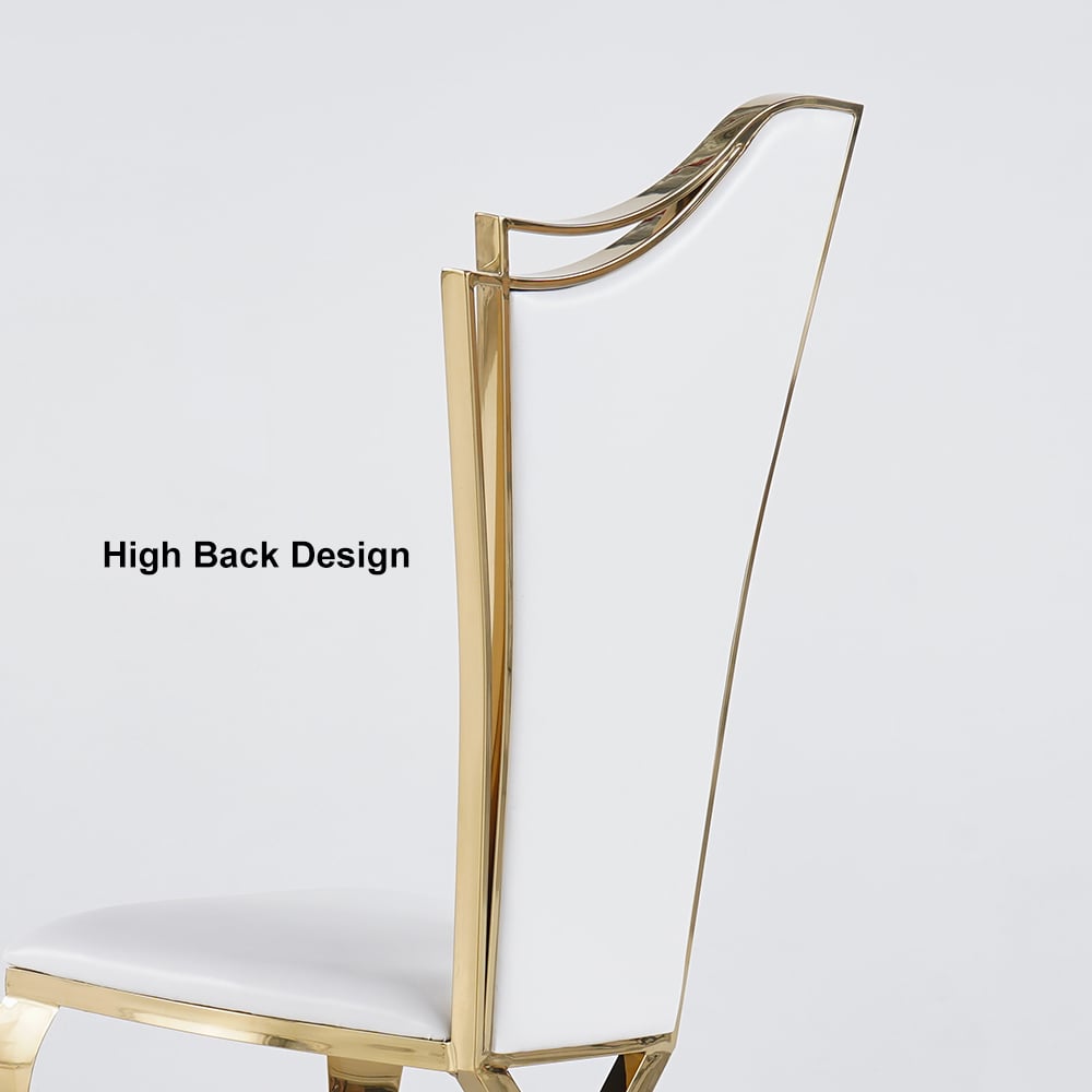 Gold highback dining chair