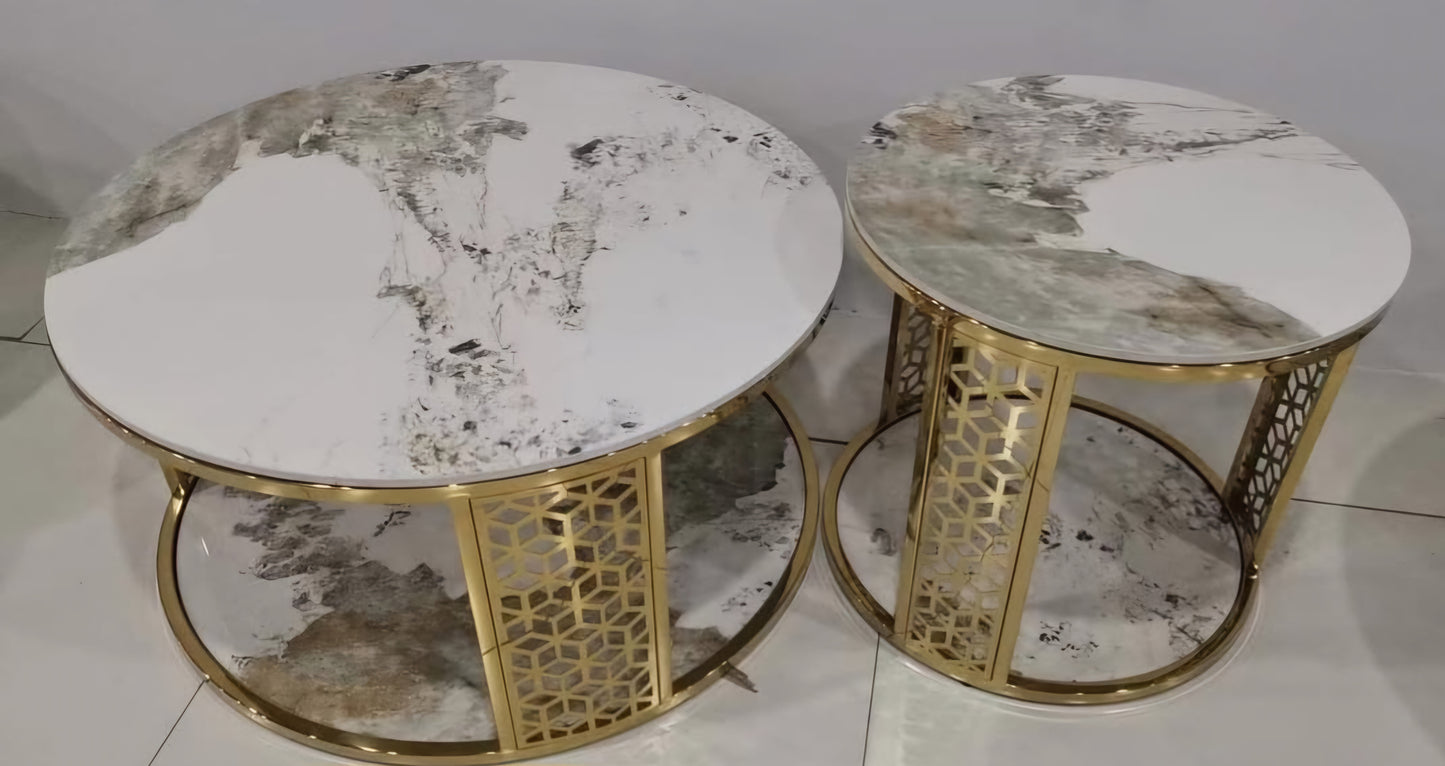 Marble gold coffee table