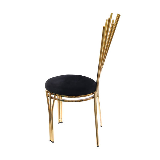Black and gold dining chair
