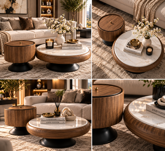 Wood nested coffe table