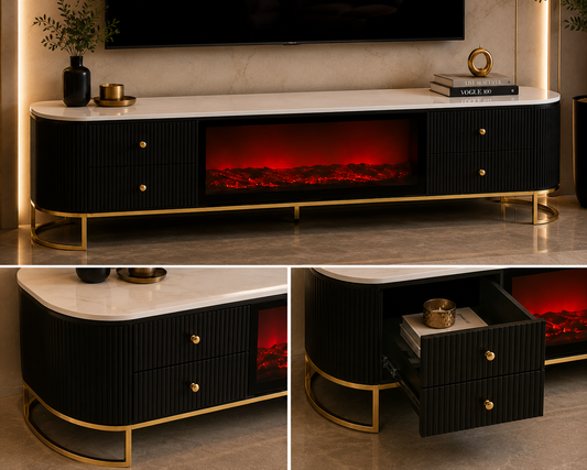Fireplace tv stand