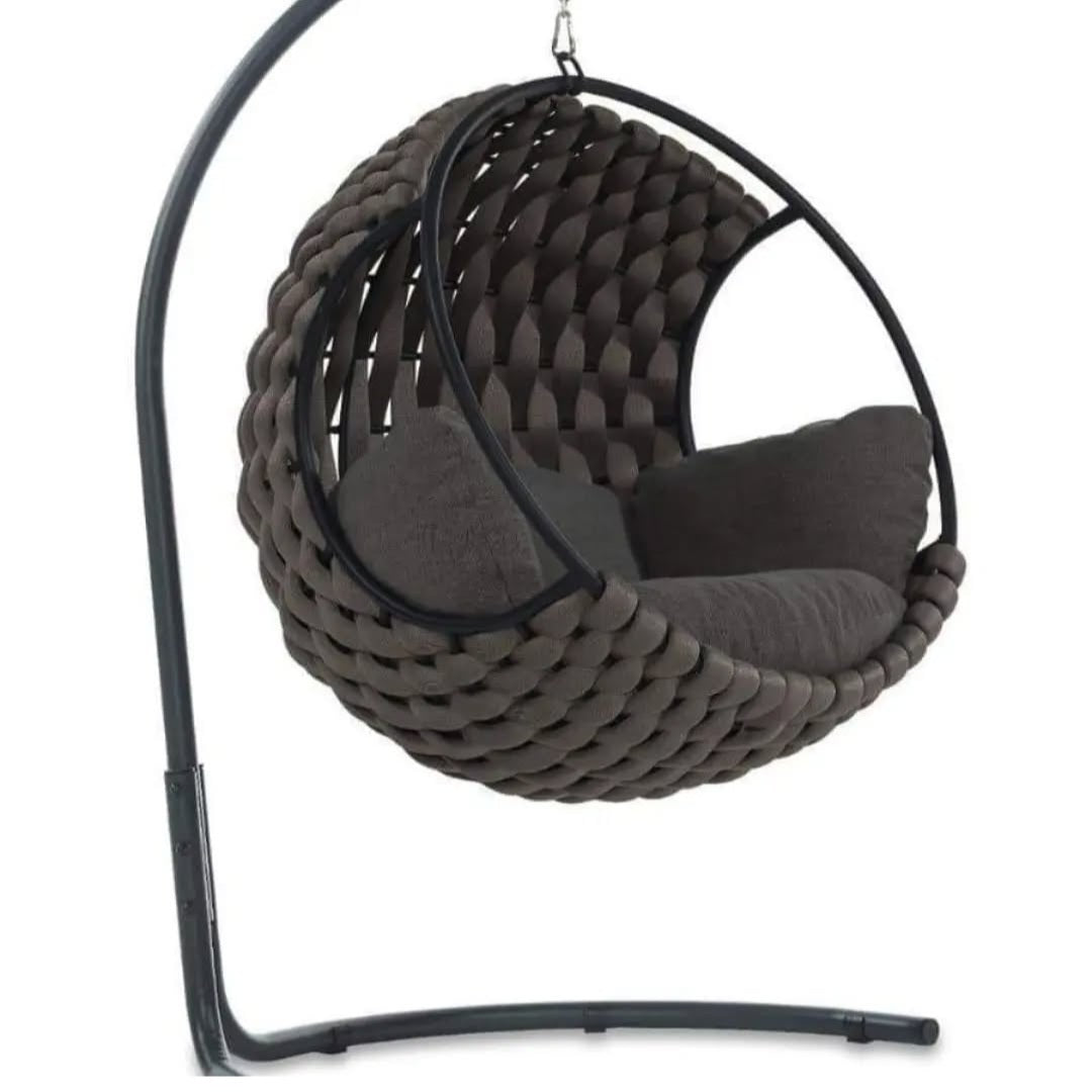 Brown outdoor round swing
