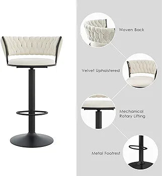 Darcy matte black bar chairs