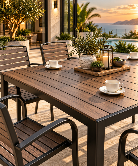 Wood outdoor dining set