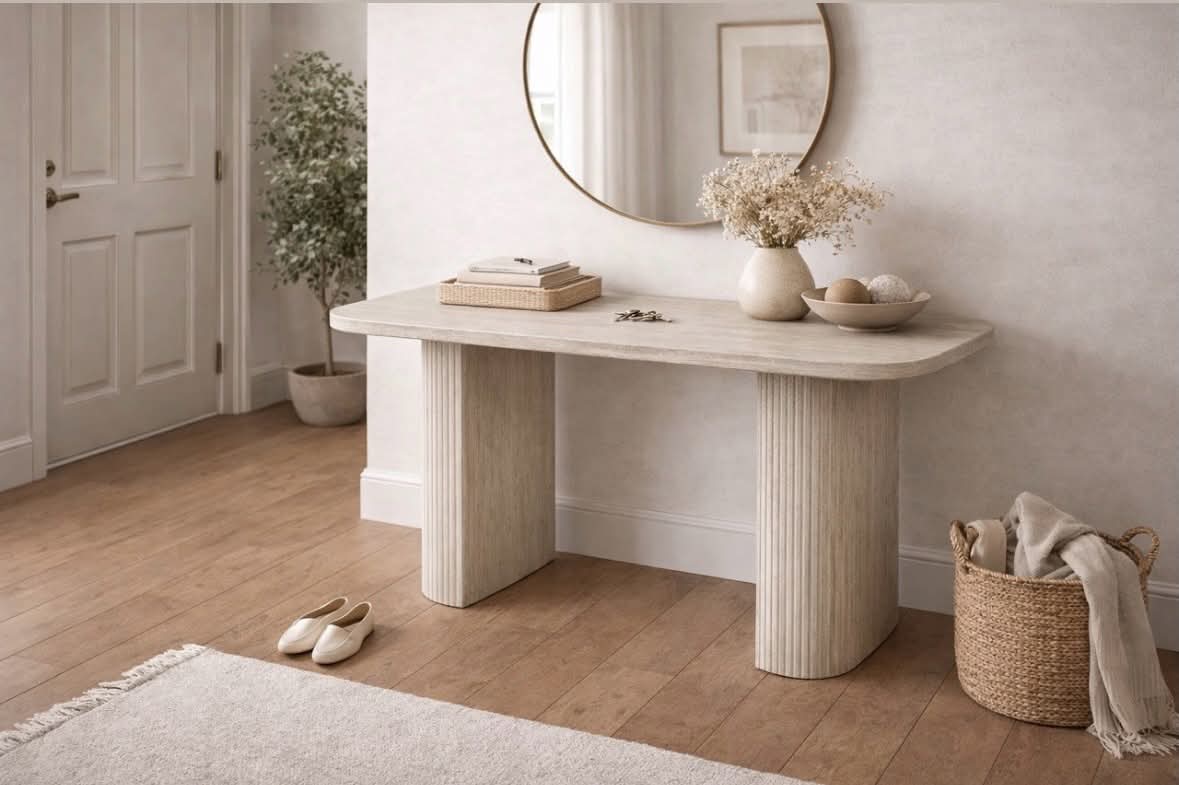 Wood console table