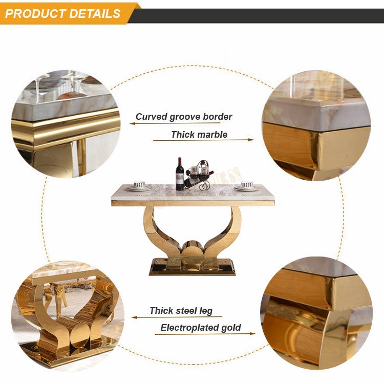 Gold Monaco Dining Table
