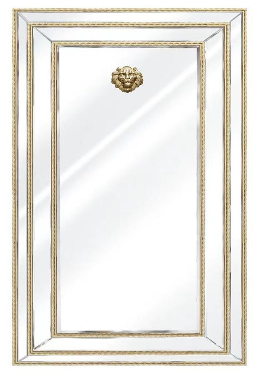 gold mirror with lion