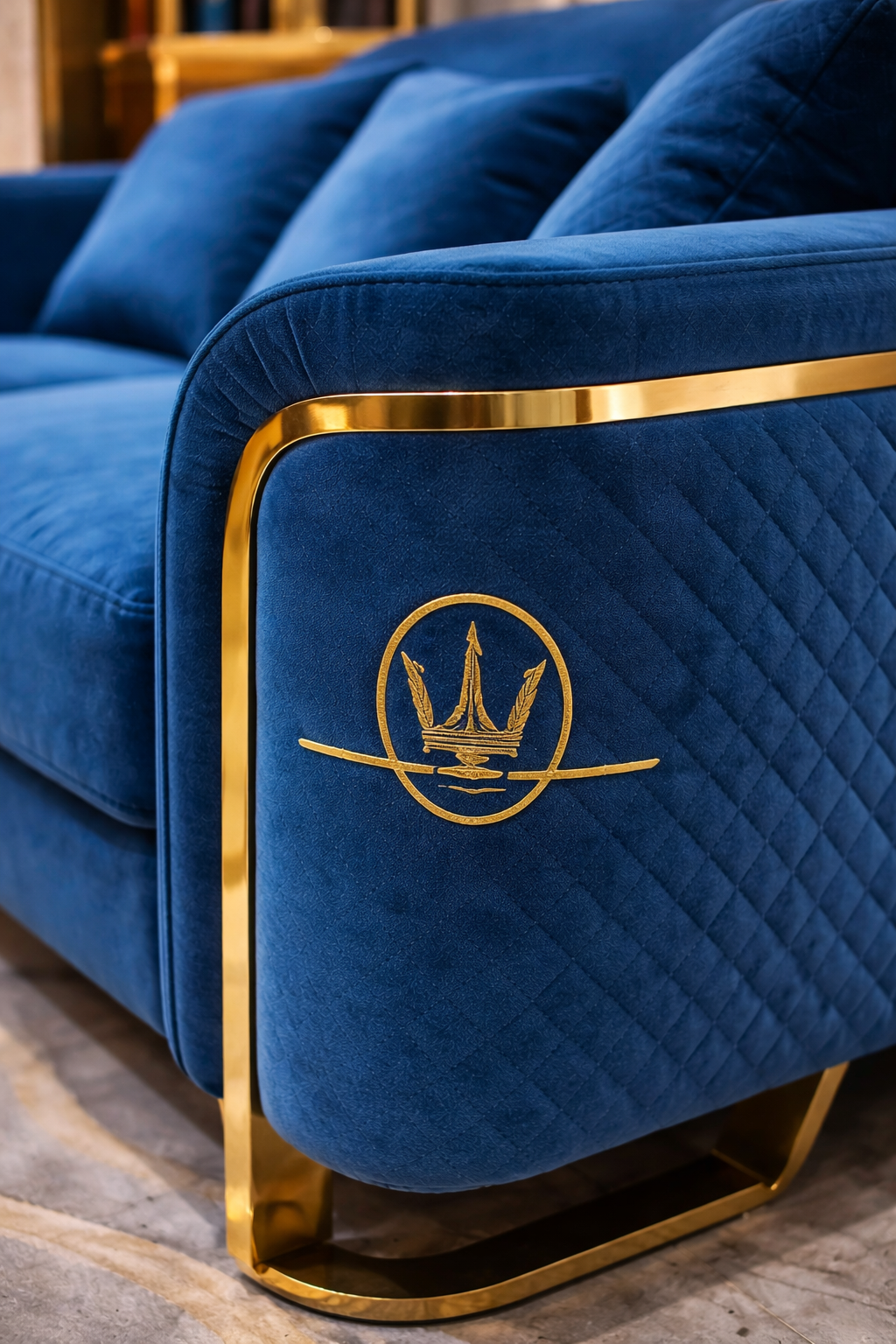 Maserati lounge set gold legs designer lounge set