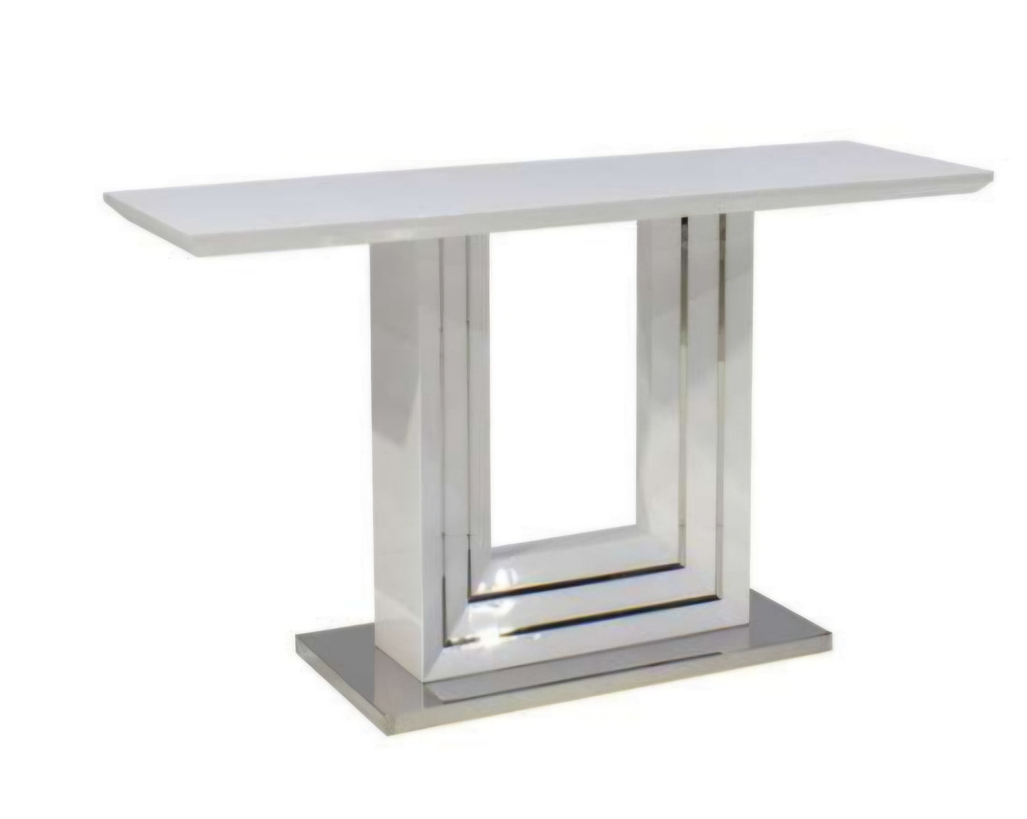 White wood high gloss console table