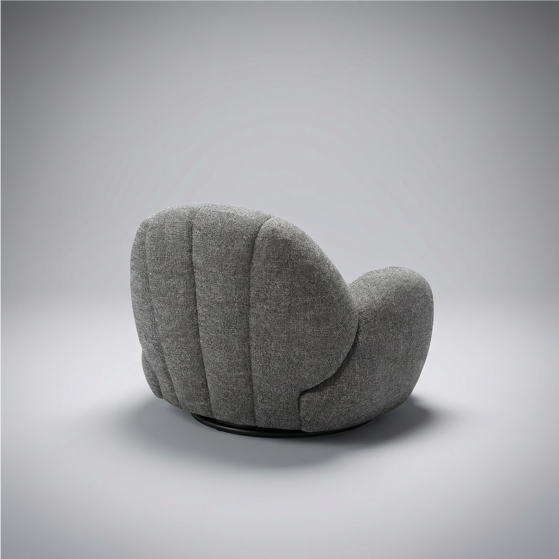 Grey swivel accent chair