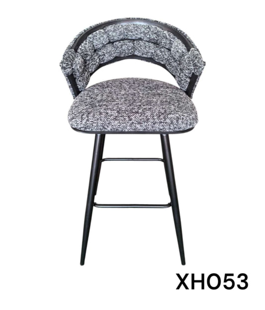 Luka black/grey bar chair