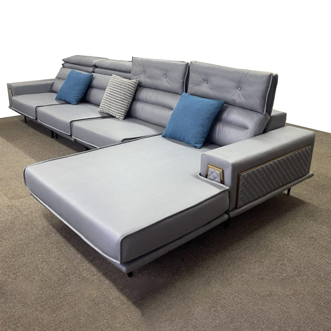 GREY L SHAPE COUCH