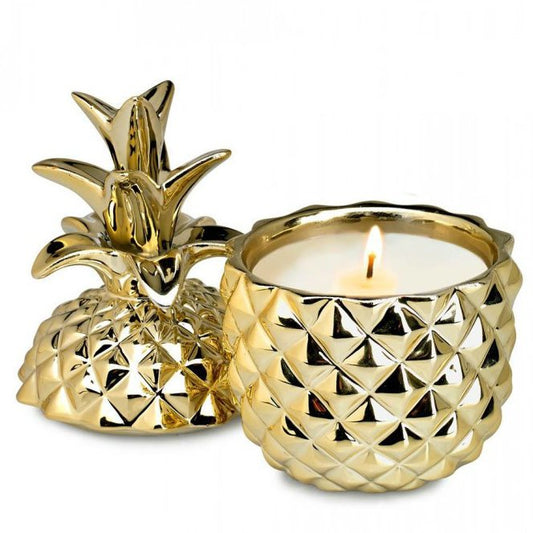 Scented ceramic pineapple candle