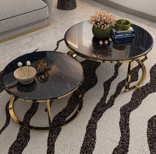 MARBLE NESTED COFFEE TABLES