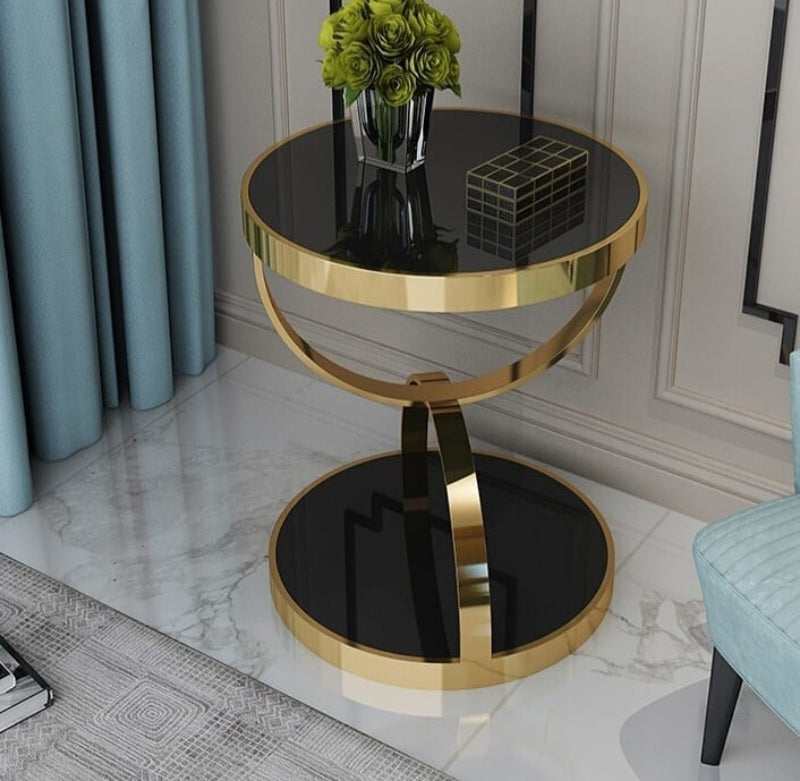 Black and gold side table
