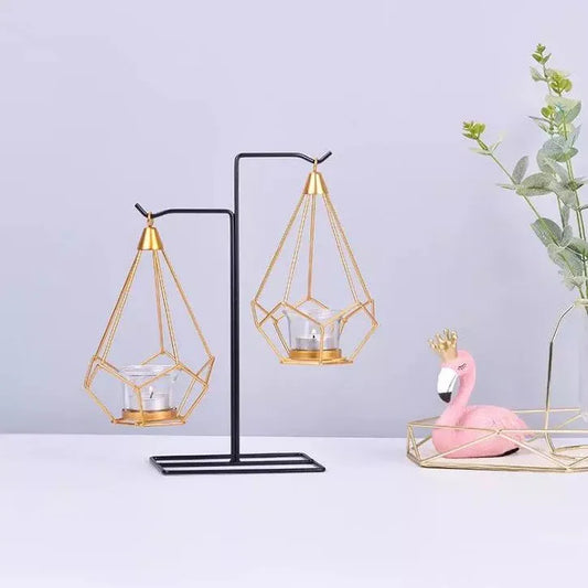 Geometric design candle holder