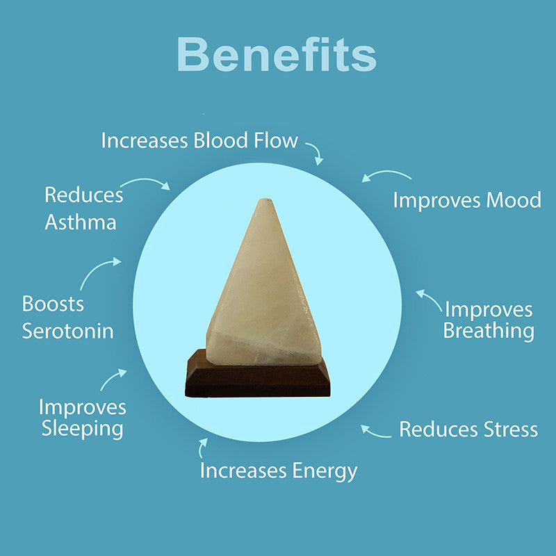 Pyramid salt lamp