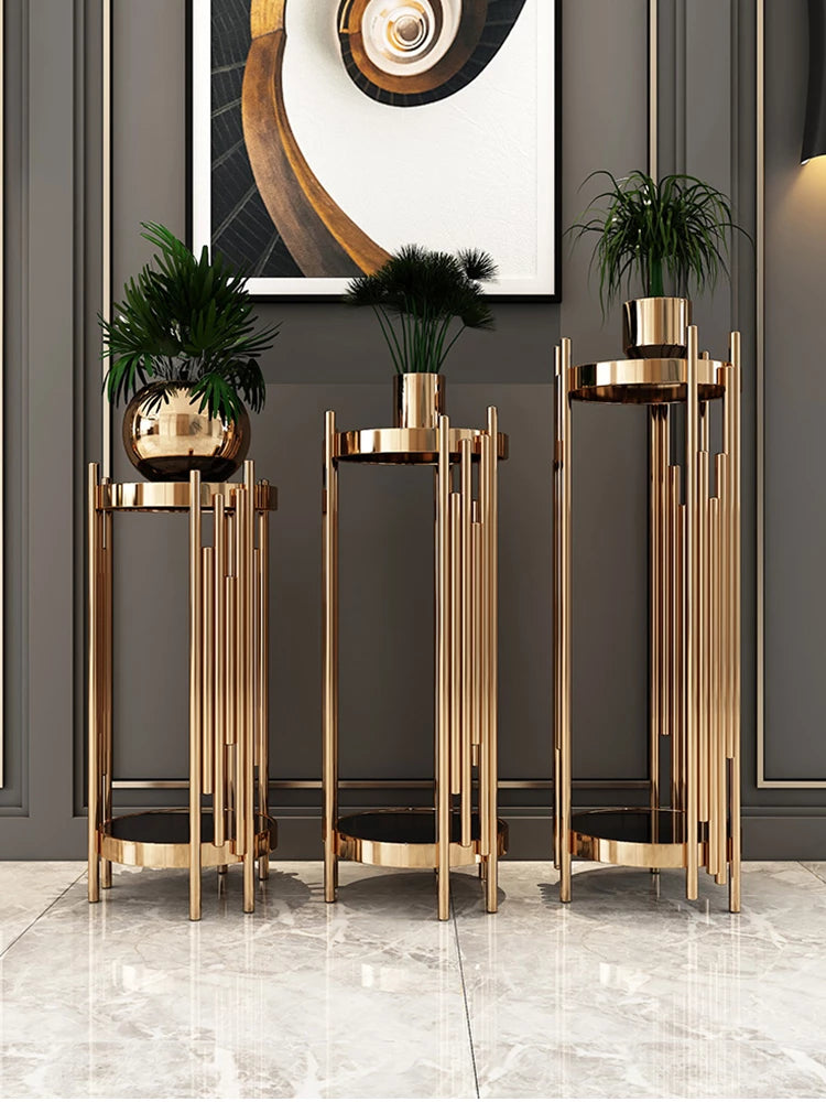 3 piece gold plinths