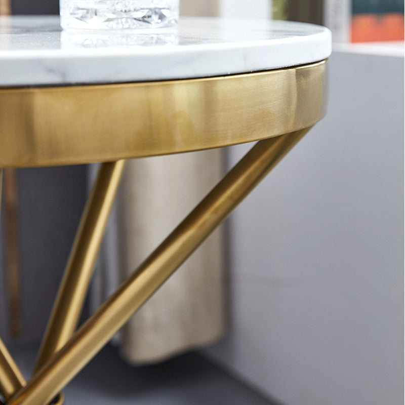 Gold marble side table