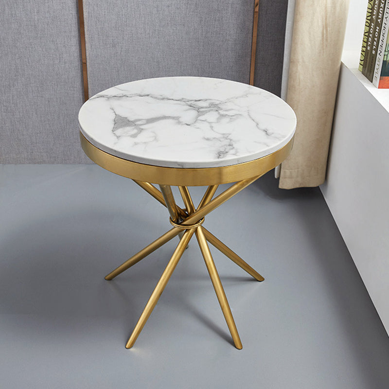 Gold marble side table