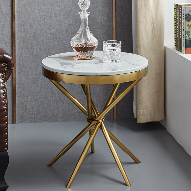 Gold marble side table