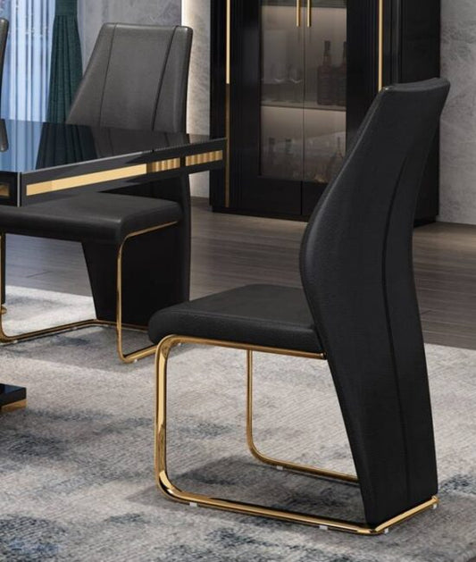 black and gold dining chairs
