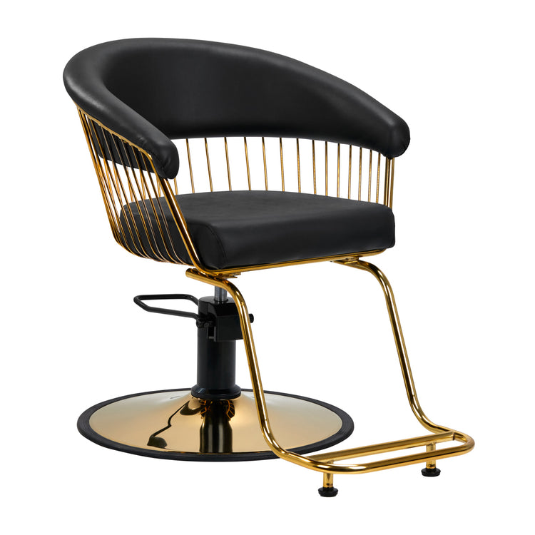 Gold leather hairdresser chairs