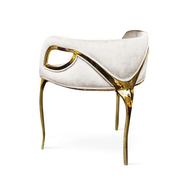 empire luxury chairs gold white