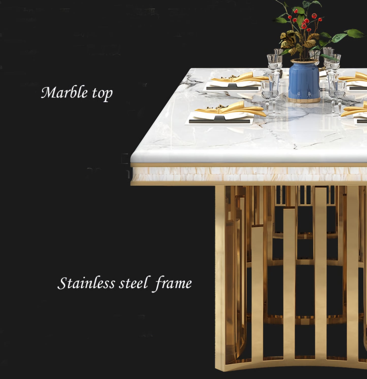 Montecarlo luxe dining table 8-10 Seater