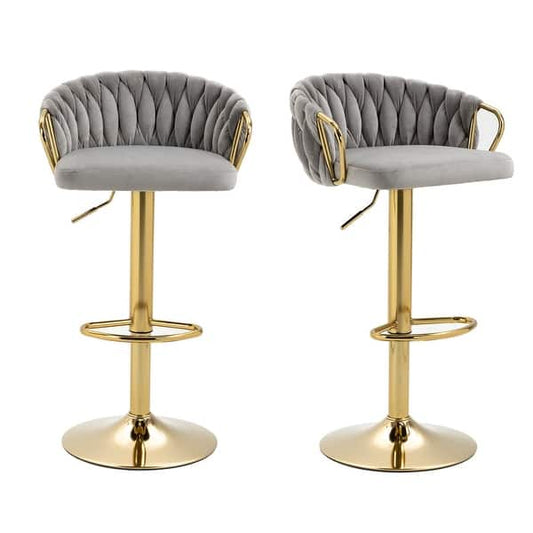 Giulia Grey and gold bar chairs
